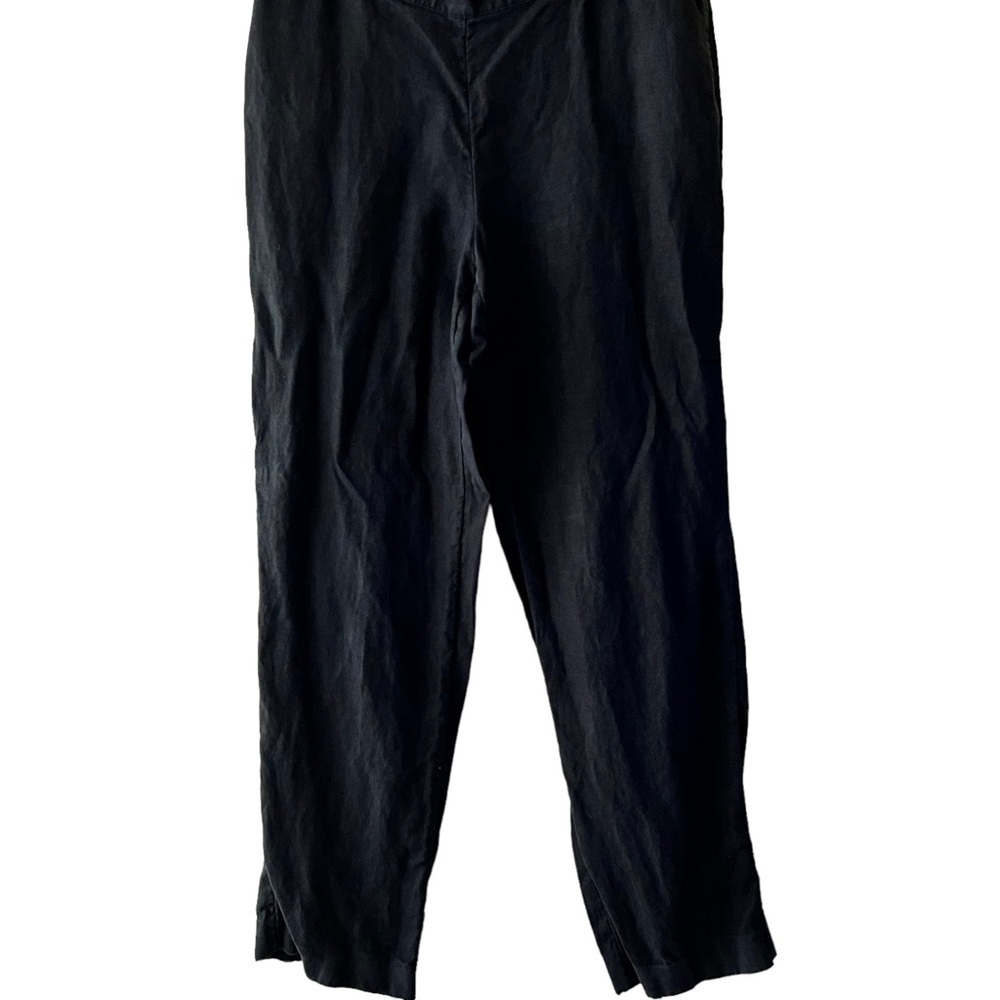 J. Jill Black Linen Pants size Medium Tall